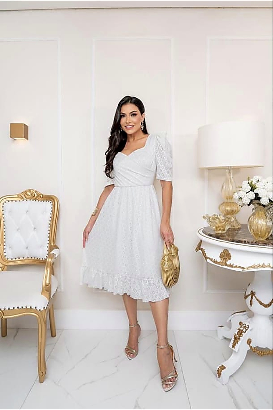 Vestido Malu Transpassado Branco